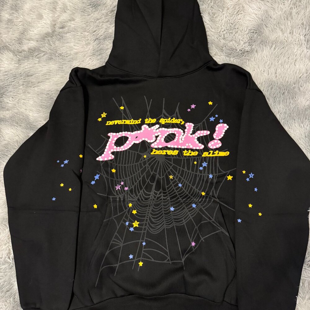 Sp5der Black P*NK Hoodie Young Thug Size Medium or Large
